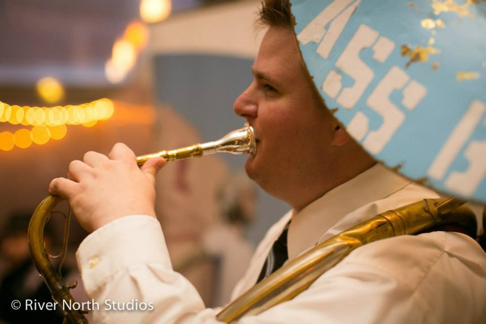 Tuba Dave playing his tuba